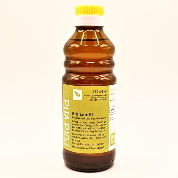 Bio Leinöl kaltgepresst 250ml, PuraVita