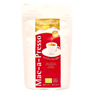 Organic Mount Shasta Mac-a-Presso 75g, caffeine-free maca root coffee, 999energy