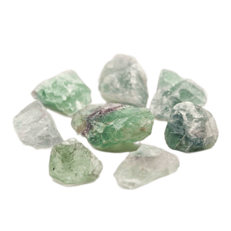 Pietre grezze di fluorite verde