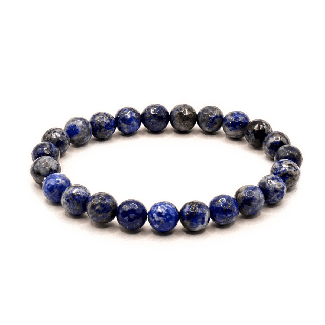 Faceted lapis lazuli bracelet 8mm