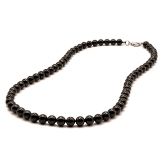 Schwarze Turmalin Halskette 6mm