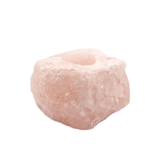 Quarzo rosa pietra grezza lanterna portacandela tea light portacandela
