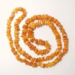 Bernstein Splitter Halskette naturfarben 60 cm