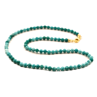 Turquoise necklace faceted 5mm