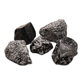 Snowflake obsidian rough stones