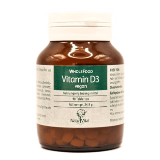 Vitamine D3 90 comprimés à sucer, Natur Vital